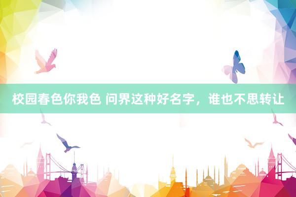 校园春色你我色 问界这种好名字，谁也不思转让