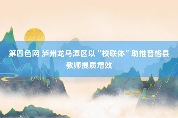 第四色网 泸州龙马潭区以“校联体”助推普格县教师提质增效