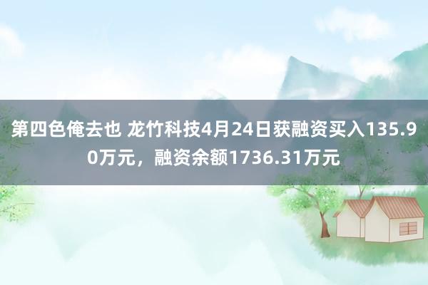 第四色俺去也 龙竹科技4月24日获融资买入135.90万元，融资余额1736.31万元